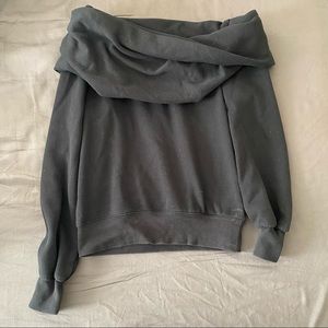 Black Carbon38 Off the Shoulder Sweatshirt